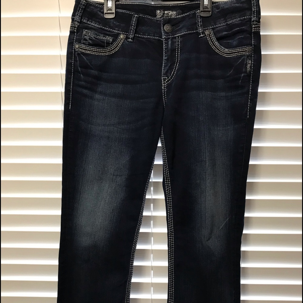 Silver Mid Capri Jeans